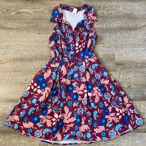 Retro Floral Dress Size Small